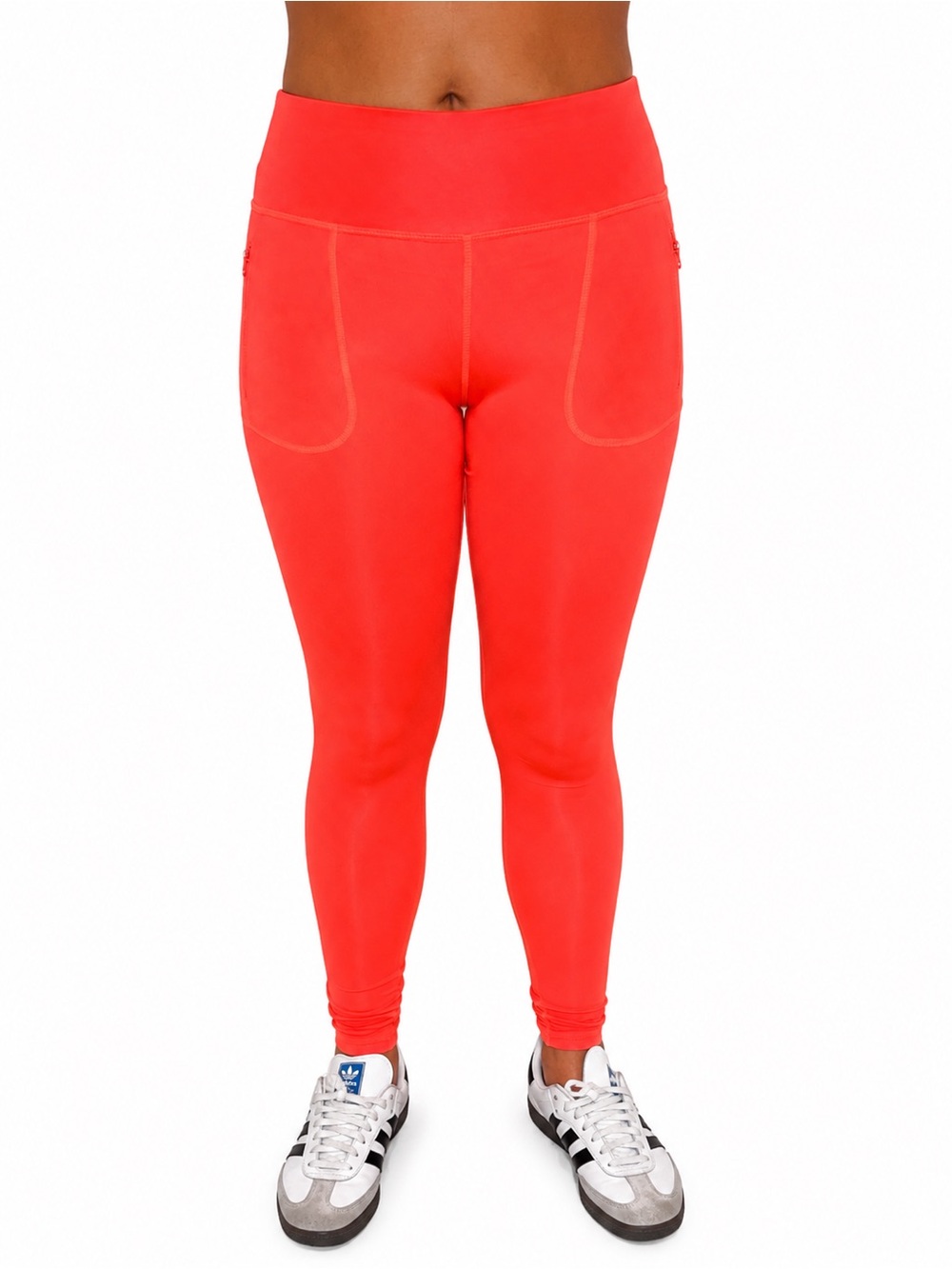 Medium-Waist Coral Active Leggings
